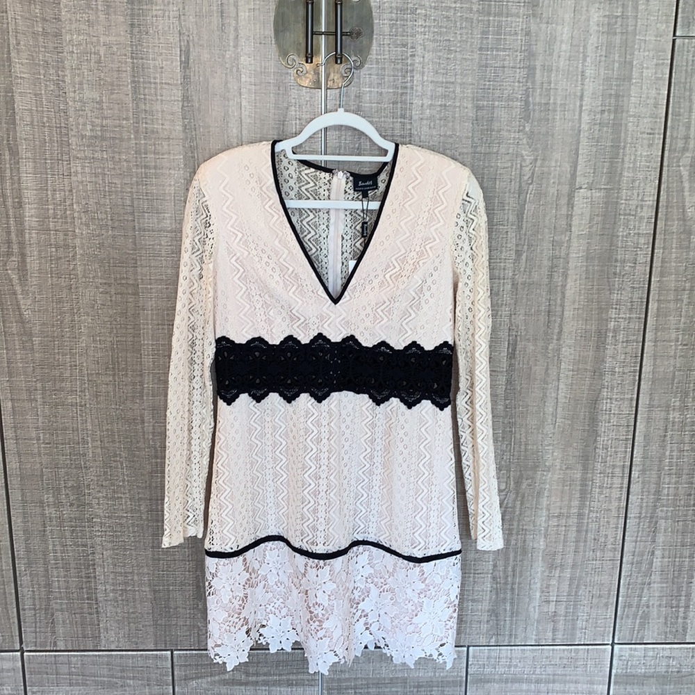 Bardot Bella Lace Dress in Limestone‎